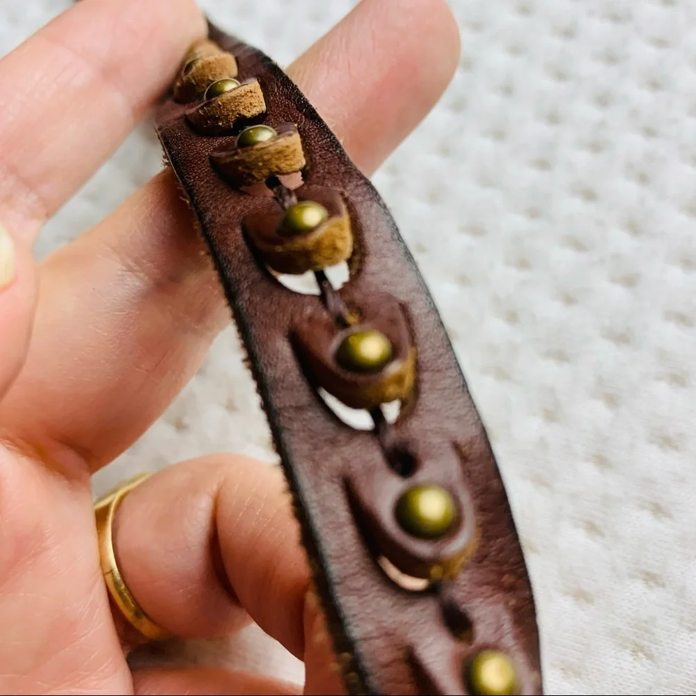 100% Leather belt Eddie Bauer size Large EUC - Picture 9 of 11